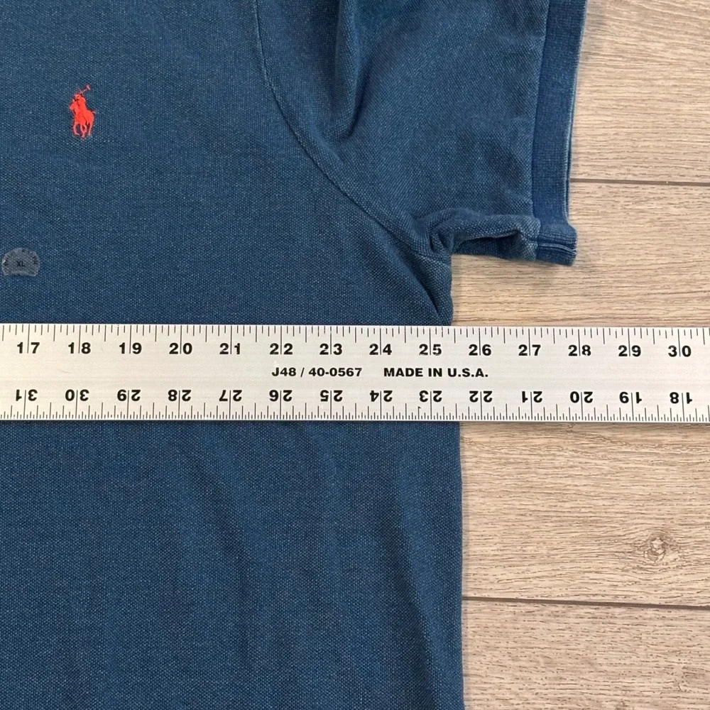 Polo Ralph Lauren Polo Shirt Mens XL Blue Indigo Classic Fit Cotton Preppy New